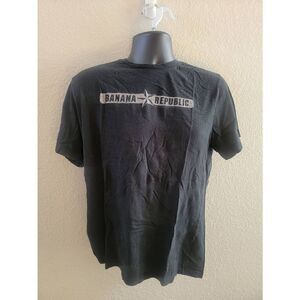 Banana Republic Men's Black Short Sleeve Logo Graphic Tee Size Medium
